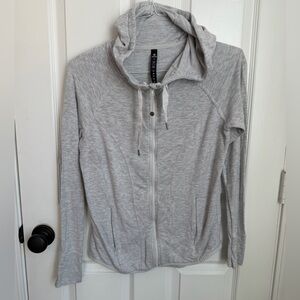90 Degree By Reflex Light Gray Hooded Jacket